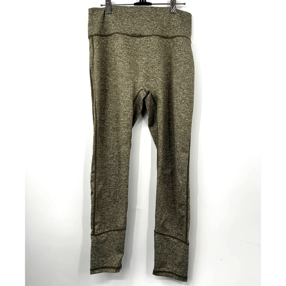 ILUS Pants - ILUS Women's Mid Rise Workout Leggings Stretch Heather‎ Olive Green Size XXL